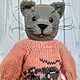 Заказать Кот Басик с мышкой ручной работы в технике Тедди. Teddy Bear | Светлана Павлюкова. Ярмарка Мастеров. . Тедди Зверята Фото №3