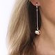 Long dangling chain earrings-very stylish. Earrings. LovelyStones. Online shopping on My Livemaster.  Фото №2