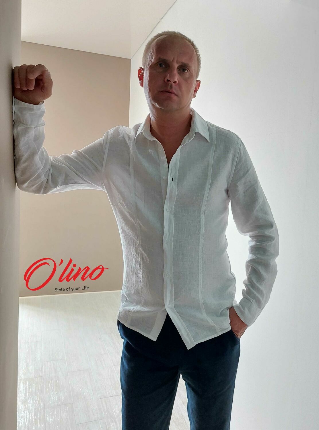 Рубашка мужская 100 % лен в интернет-магазине Ярмарка Мастеров по цене ...