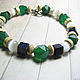 Bracelet made of lapis lazuli, stained chalcedony, wood, cat eyes. Bead bracelet. Beautiful gifts for the good people (Alura-lights). Online shopping on My Livemaster.  Фото №2