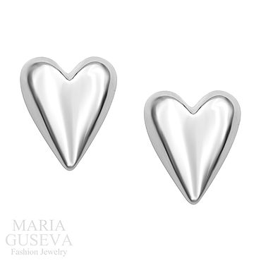Серьги гвоздики серебристые сердца limited edition. . Украшения ручной работы - Ярмарка Мастеров Украшения ручной работы. Ярмарка Мастеров - ручная работа Серьги гвоздики серебристые сердца limited edition. Handmade.