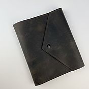 Канцелярские товары handmade. Livemaster - original item A5 Notebook glider made of vintage leather on rings. Handmade.