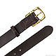 Leather belt handmade with brass buckle, leather belt. Straps. Ptaho. My Livemaster. Фото №4
