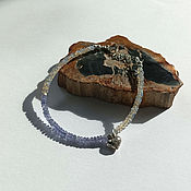 Украшения handmade. Livemaster - original item Silver bracelet made of Ethiopian opal and tanzanite. Handmade.