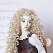 Будуарная кукла: Аленка текстильная кукла в смешанной технике, интерье