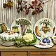 Porcelain painting Table service Vegetables on a plate. Tea & Coffee Sets. ArtFlera (artflera). Online shopping on My Livemaster.  Фото №2