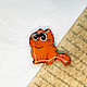 Brooch 'Red funny disgruntled cat angry fat'. Brooches. greenfox-23. My Livemaster. Фото №6