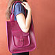 Leather bag in Fuchsia. Classic Bag. migotobags. Online shopping on My Livemaster.  Фото №2