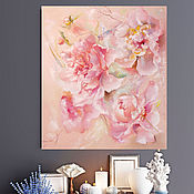 Triptych Fiore di primavera - paintings on canvas
