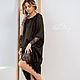 Long Black Cambric Nightgown Feerie, Nightdress, Moscow,  Фото №1