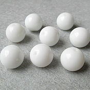 Материалы для творчества handmade. Livemaster - original item White agate 12 mm, 28951207 beads ball smooth. Handmade.