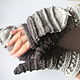 Mittens Gloves fingerless Convertible Mittens Grey-blue. Mittens. Initasworks (Inita). Online shopping on My Livemaster.  Фото №2