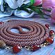 Lariat from Czech seed beads 'Honey'. Lariats. Beaded jewelry by Milady. Online shopping on My Livemaster.  Фото №2