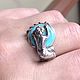 Винтаж: Бирюза, антикварное серебряное кольцо. Кольца винтажные. Tasha-t. Ярмарка Мастеров.  Фото №5