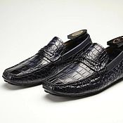 Обувь ручной работы handmade. Livemaster - original item Men`s crocodile leather loafers, custom made.. Handmade.