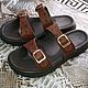 Men's flip - flops made of genuine ostrich leather, in stock!. Slippers. SHOES&BAGS. Online shopping on My Livemaster.  Фото №2