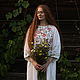 Льняное платье белое женское длинное размер 48-52, Платья, Барановичи,  Фото №1
