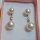 Stud earrings made of 585 gold and natural round AAA pearls. Stud earrings. marusjy. My Livemaster. Фото №6