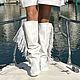 Order boots: FRANGE white - Handmade Italian boots with fringe. Febe-handmade. Livemaster. . High Boots Фото №3