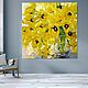 PAINTING FLOWERS OIL PAINTING YELLOW FLOWERS, Pictures, Samara,  Фото №1