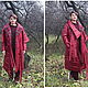 Coat oversize blanket long in the floor with ties with a scarf. Outerwear Jackets. Yana Levashova Fashion. My Livemaster. Фото №4