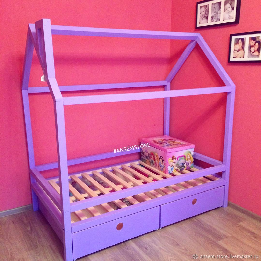 Детская кроватка домик фото