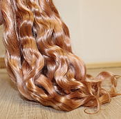 Материалы для творчества handmade. Livemaster - original item Hair for dolls is natural. ( Peach). Curls curls for dolls.. Handmade.