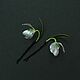 Hairpins crystal snowdrops. Hairpins. PandaStudio (glossyfleur). Online shopping on My Livemaster.  Фото №2