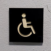 Для дома и интерьера ручной работы. Ярмарка Мастеров - ручная работа Wall sign toilet for people with disabilities. Handmade.