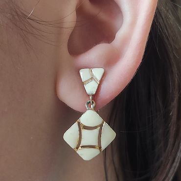 Винтаж ручной работы. Ярмарка Мастеров - ручная работа Винтаж: Клипсы. ShEMayA. Handmade.
