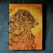 Канцелярские товары handmade. Livemaster - original item Copy of Notepad wood cover A4 "Colored dreams-4". Handmade.