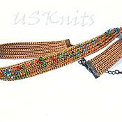 Украшения handmade. Livemaster - original item Knitted necklace - choker on the neck from a mix of beads, glass beads, beads. Handmade.