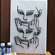 Картина в технике string art "Плохая девочка". Стринг-арт. Вера Гавкина. Интернет-магазин Ярмарка Мастеров.  Фото №2