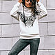 Black&white sweatshirt. Sweatshirts. BORMALISA. Online shopping on My Livemaster.  Фото №2