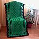  Cape-the plaid on the chair in relief knitted cord, Bedspreads, Kabardinka,  Фото №1