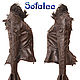Jacket women's exclusive black leather with a collar of feathers. Outerwear Jackets. Jackets of genuine leather  Sofalee (sofalee). Online shopping on My Livemaster.  Фото №2