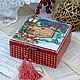 Order Merry Christmas Jewelry Box Solid wood Decoupage. Studio Villa-Oliva. Livemaster. . Christmas gifts Фото №3