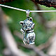 Order Pendant made of 925 sterling silver in the form of a cat HH0055. Sunny Silver. Livemaster. . Pendants Фото №3