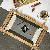 Материалы для творчества handmade. Livemaster - original item Mini embroidery frame with clip on removable clamp. Handmade.
