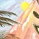 Картина маслом "Гавайский парень"  (большая в раме, серфер). Картины. Светлана Титова (zuzonok). Ярмарка Мастеров.  Фото №4