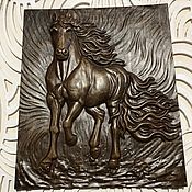 Картины и панно handmade. Livemaster - original item Panels: Running horse. Handmade.
