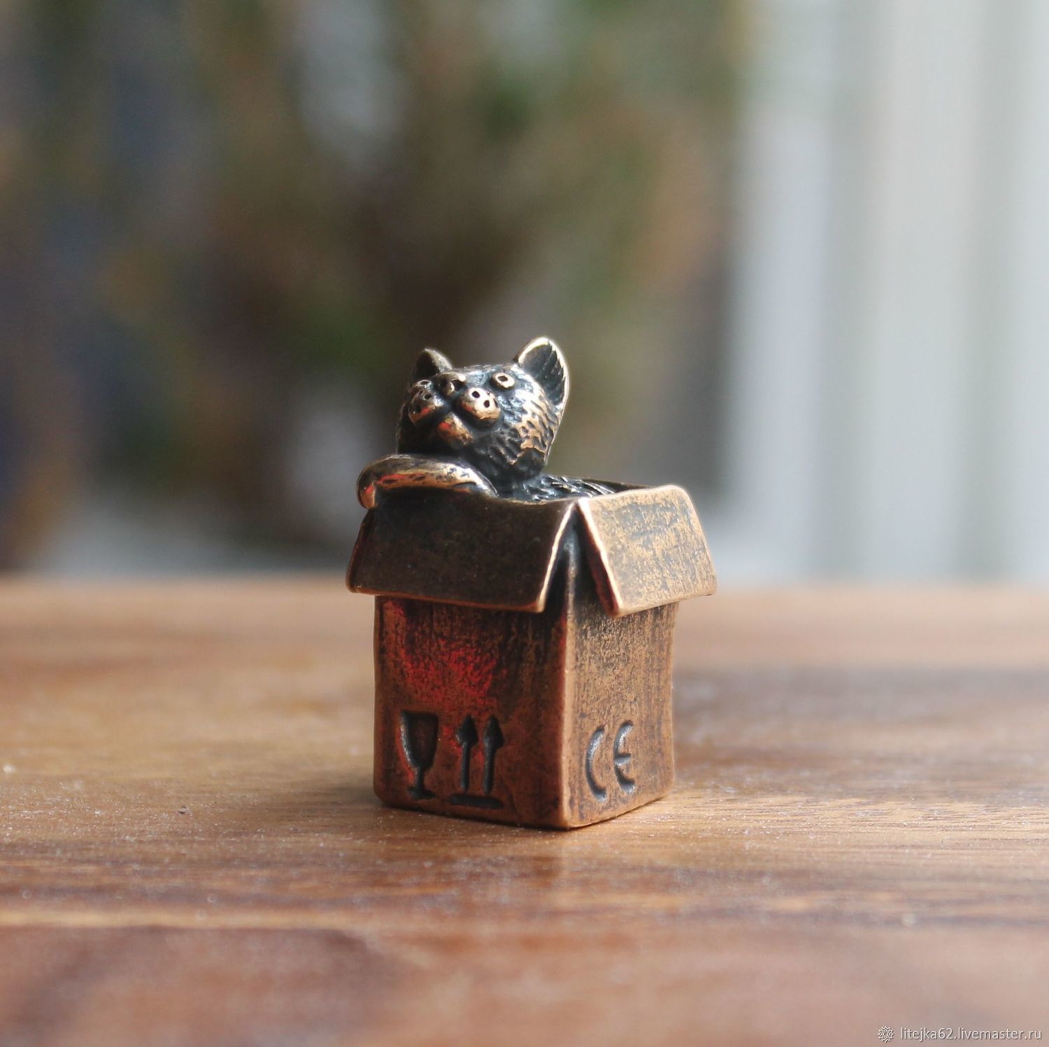 Напёрсток котик в коробке купить в интернет-магазине Ярмарка Мастеров ...