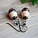 Amber. Earrings 'Not like people' amber wood black metal. Earrings. Frollena II. Natural Baltic amber. My Livemaster. Фото №6