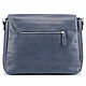 Leather women's bag 'Kate' (blue). Classic Bag. Russian leather Guild. My Livemaster. Фото №5