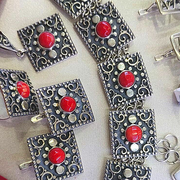Украшения ручной работы. Ярмарка Мастеров - ручная работа Коралл в серебре. Handmade.