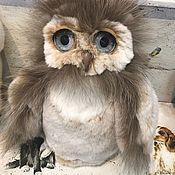 Куклы и игрушки handmade. Livemaster - original item Owl from natural fur with flying wings. Handmade.