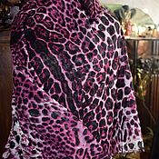 Винтаж handmade. Livemaster - original item The pink Panther. A huge handkerchief.. Handmade.