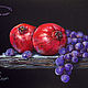 Paintings: pastel painting still life fruits STRAWBERRIES and GRAPES. Pictures. pictures & decor of TanyaSeptember. Online shopping on My Livemaster.  Фото №2