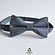 Tie Western / dark gray bow tie from the material of len, Ties, Moscow,  Фото №1