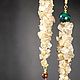 Earrings-bunches - rutilated quartz, chrysocolla, garnet, gold plated. Earrings. Татьяна Петренкофф (Elegance&Style). My Livemaster. Фото №4